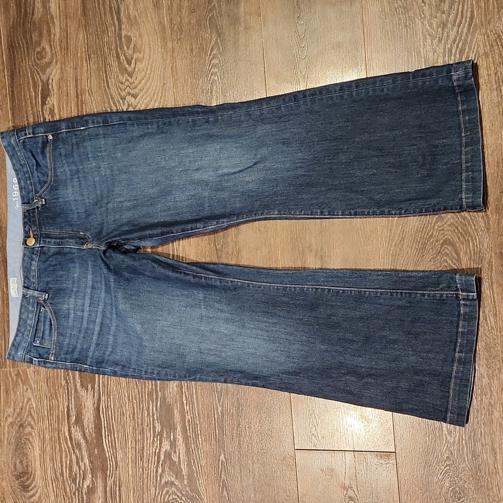 ❤️ GAP LONG & LEAN WIDE LEG TROUSER JEANS, 16A (33 ANKLE) - Picture 2 of 8